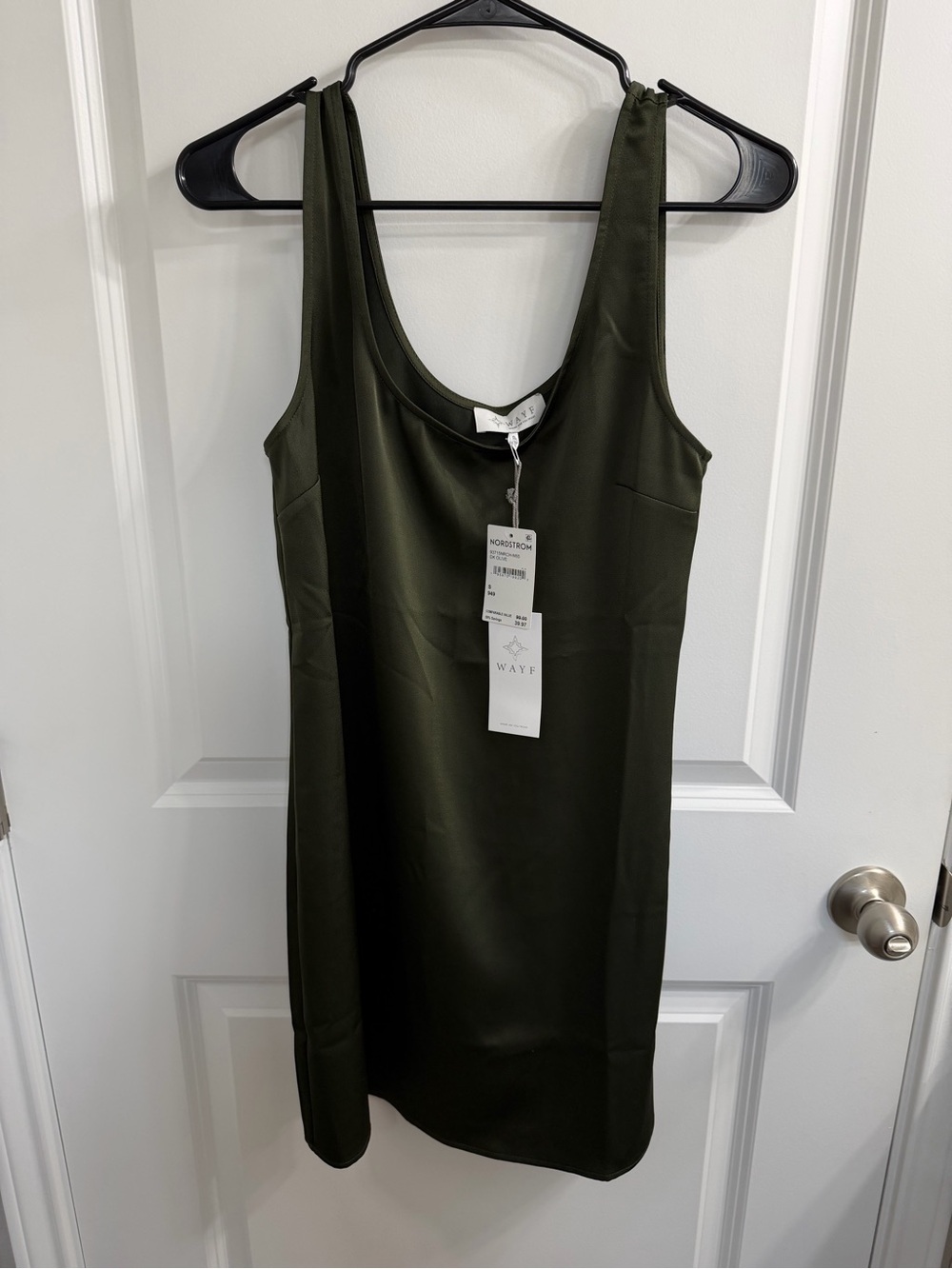 Nordstrom WAYF Olive Green Tank Shift Dress NWT